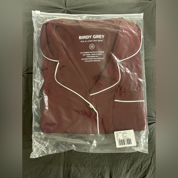 Birdy Grey Jonny Pajama Sets in Cabernet - Picture 5 of 5